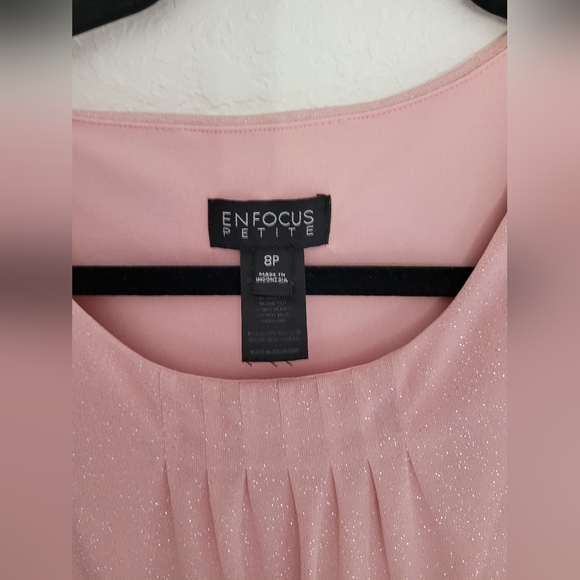 Enfocus Petite Glitter Bottom Ruffle Dress - Picture 2 of 8